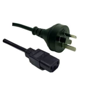 Dynamix C-POWERC3 3m 3-Pin Plug to IEC C13 Female Plug 10A SAA Approved Power Cord. 1.0mm copper core. BLACK Colour. - NZ DEPOT