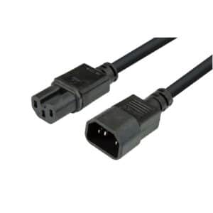 Dynamix C-POWERCX15 1.8M IEC C14 to C15 10A Power Extension Cable Designed for PDU UPS.BlackColour. - NZ DEPOT