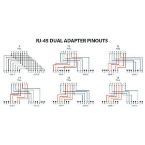 Dynamix C RJ45LT3 T3 connector DUAL ADAPTER RJ 45 2x ANALOG Ph WITH SHORT CABLE NZDEPOT 1