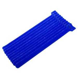 Dynamix CAB200V-BLUE 200mm x 13mm Hook and loop fastner Hook And Loop Cable Tie BLUE Colour (Packs of 10) - NZ DEPOT