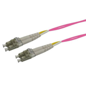 Dynamix FL LCLCOM4 1H 1.5M 50u LCLC OM4 Fibre Lead Duplex Multimode Raspberry Pink Colour Cable NZDEPOT