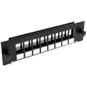 Dynamix FPP SCS8 SC Simplex LC Duplex 8 Port Plate Unloaded 2 Tier Screwless Design Black Colour. For Use with FPP3P FCP MOD NZDEPOT