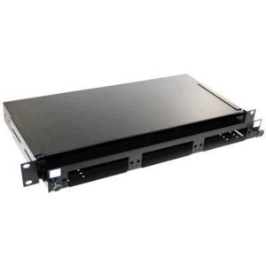 Dynamix FPP3PB 19 1U Fibre Patch Panel 3 Slot Ver5. Metal Sliding Drawer Black. Supplied with 2x 24 Po NZDEPOT