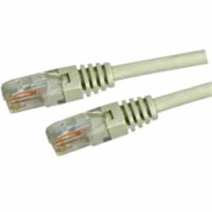 DYNAMIX 40m Cat5e Beige UTP Patch Lead (T568A Specification) 100MHz 24AWG Slimline Moulding & Latch Down Plug with RJ45 Unshielded Gold Plated Connectors. - NZ DEPOT