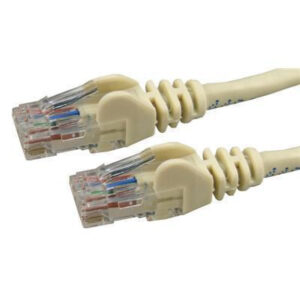 Dynamix 1m Cat6 Beige UTP Patch Lead (T568A Specification) 250MHz 24AWG Slimline Snagless Moulding. RJ45 Unshielded Connector with 50µ Inch Gold Plate. - NZ DEPOT