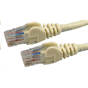 Dynamix 30m Cat6 Beige UTP Patch Lead (T568A Specification) 250MHz 24AWGSlimlineSnaglessMoulding.RJ45 Unshielded Connector with 50µ Inch Gold Plate. - NZ DEPOT