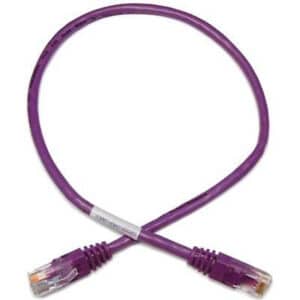 Dynamix 5m Cat6 UTP Cross Over Patch Lead - Purple with Label 24AWG Slimline Snagless Moulding.RJ45 Unshielded Connector with 50µ Inch Gold Plate. - NZ DEPOT