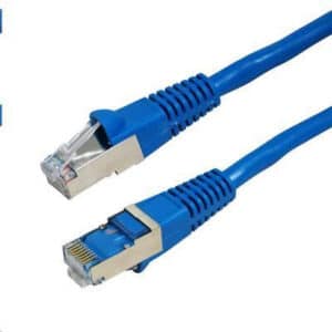 DYNAMIX PLE-AUGS-5 5m Cat6A S/FTP Blue Slimline Shielded 10G Patch Lead. 26AWG (Cat6 Augmented) 500MHz with Gold Plate Connectors. - NZ DEPOT