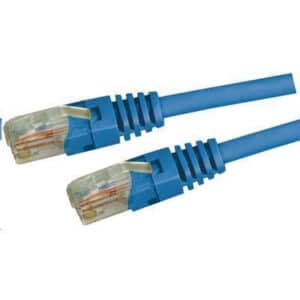 DYNAMIX 0.75m Cat5e Blue UTP Patch Lead (T568A Specification) 100MHz 24AWG Slimline Moulding & Latch Down Plug with RJ45 Unshielded Gold Plated Connectors. - NZ DEPOT