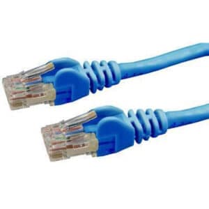 Dynamix 10m Cat6 Blue UTP Patch Lead (T568A Specification) 250MHz 24AWG Slimline Snagless Moulding. RJ45 Unshielded Connector with 50µ Inch Gold Plate. - NZ DEPOT