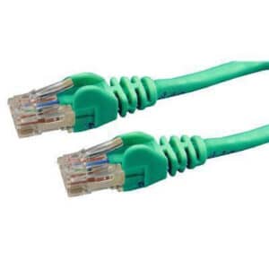 Dynamix 3m Cat6 Green UTP Patch Lead (T568A Specification) 250MHz 24AWG Slimline Snagless Moulding. RJ45 Unshielded Connector with 50µ Inch Gold Plate. - NZ DEPOT