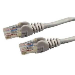 Dynamix 0.5m Cat6 Grey UTP Patch Lead (T568A Specification) 250MHz 24AWG Slimline Snagless Moulding.RJ45 Unshielded Connector with 50µ Inch Gold Plate. - NZ DEPOT