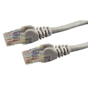 Dynamix 10m Cat6 Grey UTP Patch Lead (T568A Specification) 250MHz 24AWG Slimline Snagless Moulding. RJ45 Unshielded Connector with 50µ Inch Gold Plate. - NZ DEPOT