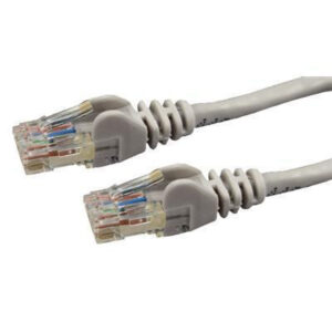 Dynamix 0.3m Cat6 Grey UTP Patch Lead (T568A Specification) 250MHz 24AWG Slimline Snagless Moulding.RJ45 Unshielded Connector with 50µ Inch Gold Plate. - NZ DEPOT
