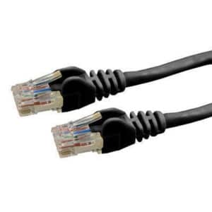 Dynamix 3m Cat6 Black UTP Patch Lead (T568A Specification) 250MHz 24AWG Slimline Snagless Moulding. RJ45 Unshielded Connector with 50µ Inch Gold Plate. - NZ DEPOT