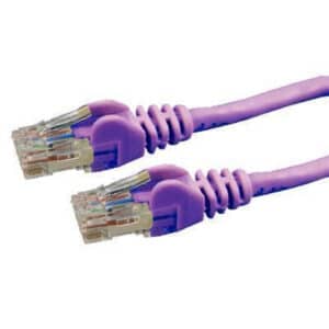 DYNAMIX 0.5m Cat6 Purple UTP Patch Lead (T568A Specification) 250MHz 24AWG Slimline Snagless Moulding. RJ45 Unshielded Connector with 50µ Inch Gold Plate. - NZ DEPOT