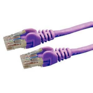 Dynamix 5m Cat6 Purple UTP Patch Lead (T568A Specification) 250MHz 24AWG Slimline Snagless Moulding.RJ45 Unshielded Connector with 50µ Inch Gold Plate. - NZ DEPOT