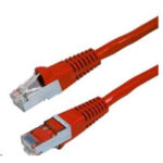 DYNAMIX PLR-AUGS-0 0.5m Cat6A S/FTP Red Slimline Shielded 10G Patch Lead. 26AWG (Cat6 Augmented) 500MHz with Gold Plate Connectors.