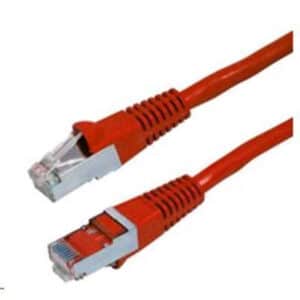 Dynamix PLR-AUGS-1 1m Cat6A S/FTP Red Slimline Shielded 10G Patch Lead. 26AWG (Cat6 Augmented)500MHz with Gold Plate Connectors. - NZ DEPOT