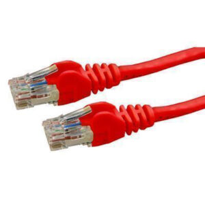 DYNAMIX 1m Cat6 Red UTP Patch Lead (T568A Specification) 250MHz 24AWG Slimline Snagless Moulding. RJ45 Unshielded Connector with 50µ Inch Gold Plate. - NZ DEPOT