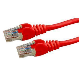 Dynamix 0.75m Cat6 Red UTP Patch Lead (T568A Specification) 250MHz 24AWG Slimline Snagless Moulding.RJ45 Unshielded Connector with 50µ Inch Gold Plate. - NZ DEPOT