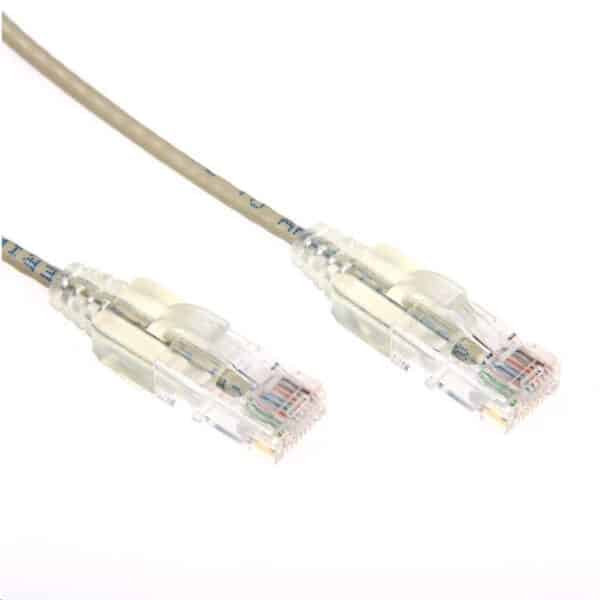 Dynamix PLS-C6-0.75 0.75M Cat6 Beige Slimline Component Level UTP Patch Lead. Not Compatible with HDBaseT Connectivity - NZ DEPOT