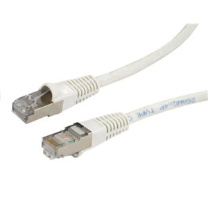Dynamix PLW-AUGS-0 0.5m Cat6A S/FTP White Slimline Shielded 10G Patch Lead. 26AWG (Cat6 Augmented) 500MHz with Gold Plate Connectors. - NZ DEPOT