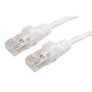 Dynamix 3m Cat6 White UTP Patch Lead (T568A Specification) 250MHz 24AWG Slimline Snagless Moulding.RJ45 Unshielded Connector with 50µ Inch Gold Plate. - NZ DEPOT