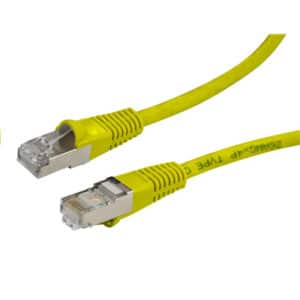 Dynamix PLY-AUGS-0 0.5m Cat6A S/FTP Yellow Slimline Shielded 10G Patch Lead. 26AWG (Cat6 Augmented)500MHz with Gold Plate Connectors. > PC Peripherals & Accessories > Cables > Network & Telephone Cables - NZ DEPOT