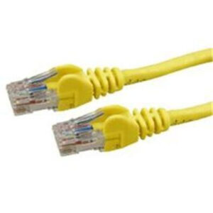 DYNAMIX 0.5m Cat6 Yellow UTP Patch Lead (T568A Specification) 250MHz 24AWG Slimline Snagless Moulding. RJ45 Unshielded Connector with 50µ Inch Gold Plate. - NZ DEPOT