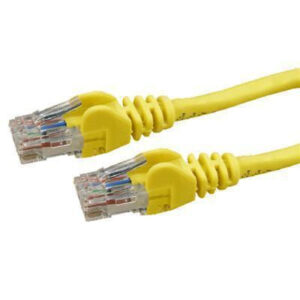 Dynamix PLY-C6A-PP 0.3m Cat6 Yellow UTP Patch Lead (T568A Specification) 250MHz Slimline Snaggles Moulding - NZ DEPOT