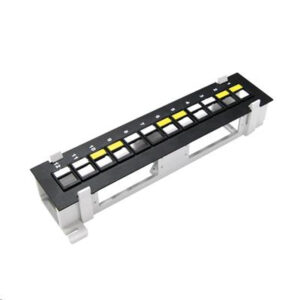 Dynamix PP MINI12 UK Mini 12 Port Unloaded Keystone Patch Panel NZDEPOT