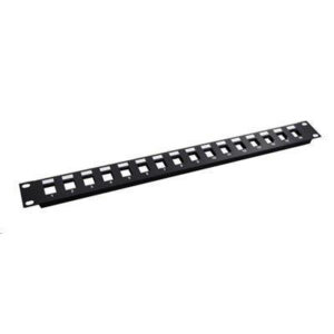 Dynamix PP UK 12 19 12 Port Unloaded Patch Panel Keystone Inserts 1RU NZDEPOT