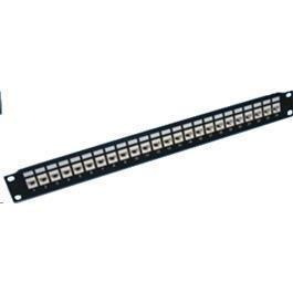 Dynamix PP UK 24 19 24 Port Unloaded Patch Panel Keystone Inserts 1RU REQUIRES SLIMLINE KEYSTONE JACKS NZDEPOT