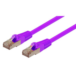 Dynamix Plp-augs-15 15m Cat6A Purple SFTP 10G Patch Lead. (Cat6 Augmented) 500MHz Slimline Moulding. - NZ DEPOT