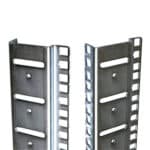 Dynamix RASM37-6 37RU S Shaped Zinc Coated Mounting Rails for SR Series Cabinets Includes 2 right hand and 2 left hand pieces.