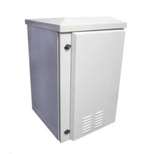 Dynamix RODW24 600FK 24RU Vented Outdoor Outdoor Wall Mount Cabinet 610x625x1200mm external. IP45 rated. Dual lock front door. Supplied with dual extractor fans and inputoutput air filters. NZDEPOT