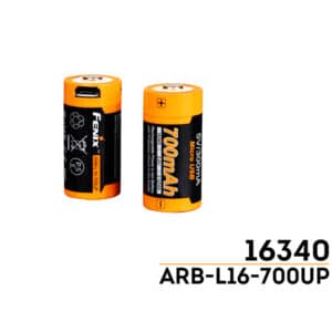 Fenix 16340 Li-ion Battery ARB-L16-700UP Rechargeable Battery Button-Top