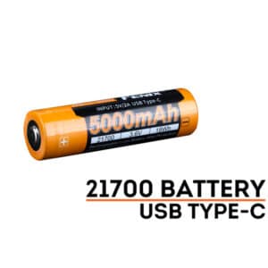 Fenix 21700 Li-ion Battery ARB-L21-5000U Rechargeable Battery Button-Top