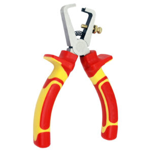 Goldtool Wire Stripper Pliers 150mm Insulated - Large Shoulders to Protect Against Live Contacts Rubber Easy Grip Handles for Greater Comfort - Red/Yellow Colour Handles - NZ DEPOT