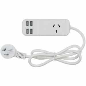 Jackson PT3USB3A 1x Outlet Power board with 4x USB Charging Outlets. 3.4A. 0.9m lead. - NZ DEPOT