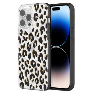Kate Spade New York iPhone 14 Pro Max 6.7 Protective Hardshell MagSafe Case City Leopard Black NZDEPOT 1