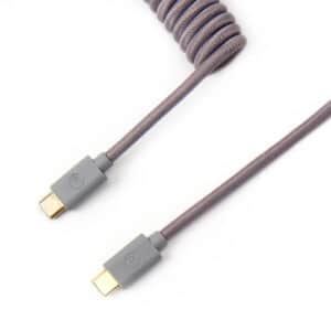Keychron CAB-G Coiled USB-C Cable - Grey - NZ DEPOT