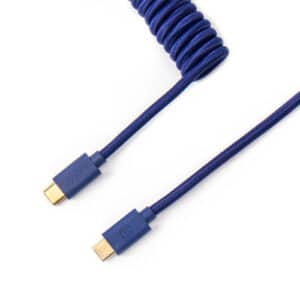 Keychron CAB-L Coiled USB-C Cable - Blue - NZ DEPOT