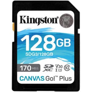 Kingston 128GB Canvas Go Plus SD Memory Card Class 10 UHS I U3 V30 up to 170MBs read and 90MBs write for DSLRs mirrorless cameras and 4K video production NZDEPOT - NZ DEPOT