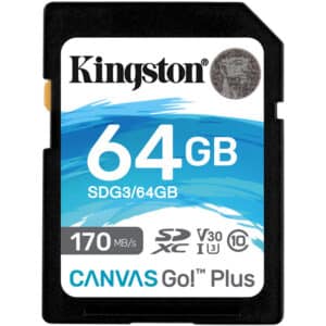 Kingston 64GB Canvas Go Plus SD Memory Card Class 10 UHS I U3 V30 up to 170MBs read and 70MBs write for DSLRs mirrorless cameras and 4K video production NZDEPOT - NZ DEPOT