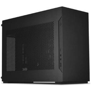 Lian Li A4H2O Black Mini ITX Gaming Case With PCIE 4 Riser card. Support ITX CPU Cooler Support Upro 55mm. GPU Suports Upto 320mm Front 1XUSB A 1XType C HD Audio SFXSFX L PSU Only. NZDEPOT - NZ DEPOT
