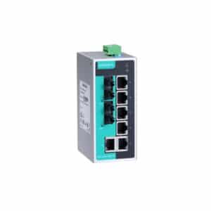 MOXA Industrial switch EDS 208A MM ST 8 port Unmanaged Ethernet switches 10 to 60°C operating temperature 6 10100BaseTX ports 2 100BaseFX multi mode ports with ST connectors NZDEPOT - NZ DEPOT