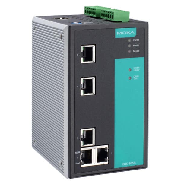 MOXA Industrial switch EDS-505A 5 port Managed Ethernet switch with 5X10/100BaseT(X) ports