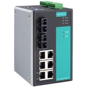MOXA Industrial switch EDS 508A MM SC Managed Ethernet switch 6x10100BaseTX ports 2 x100BaseFX 0 to 60°C operating temperature NZDEPOT - NZ DEPOT